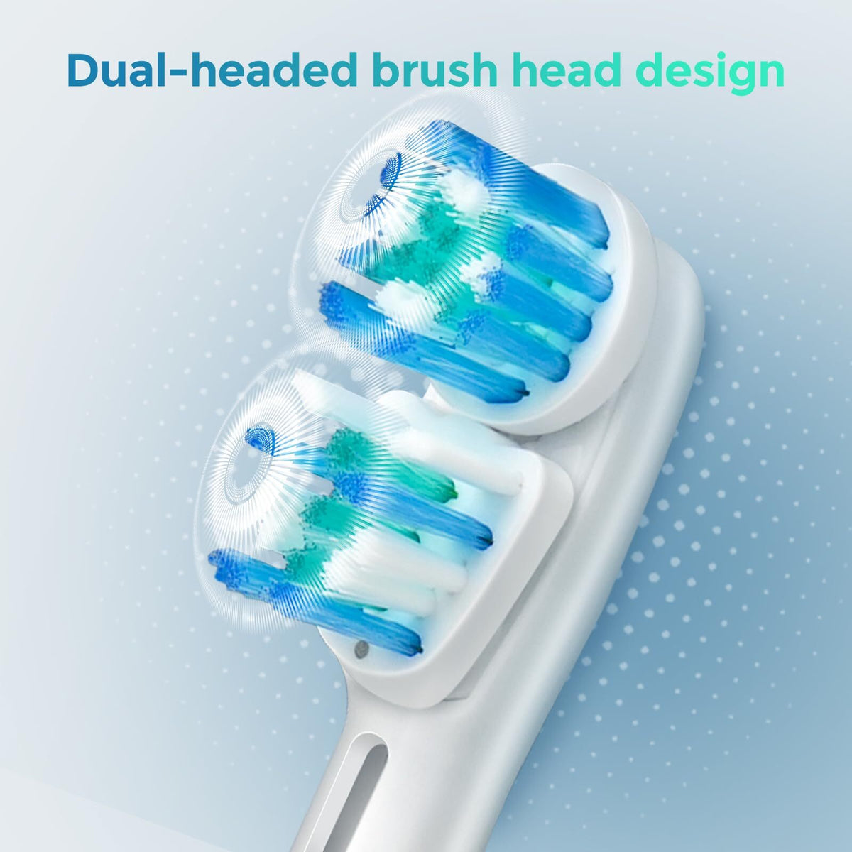 16 Pack Double Heads Electric Toothbrush Replacement Heads Compatible with Oral B Braun