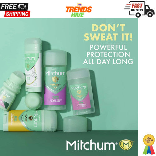 Mitchum Triple Odor Defense Gel Deodorant Shower Fresh 3.4 oz Pack of 2