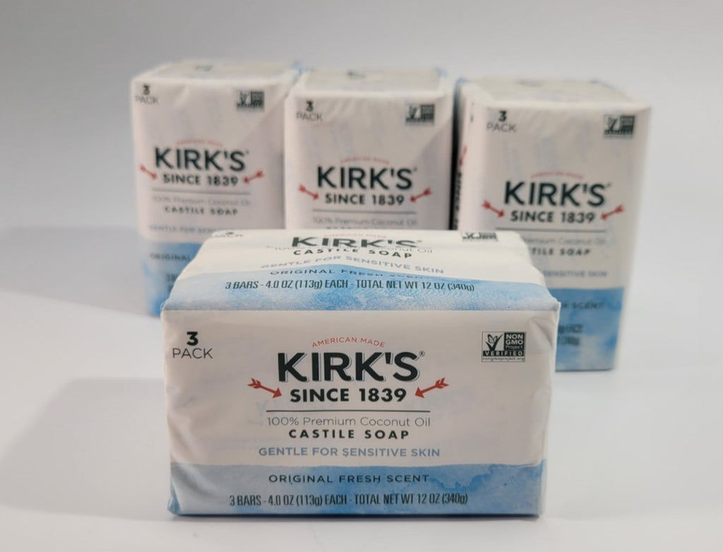Castile Bar Soap 12-Pack - Gentle Original Fresh Scent for Daily Use