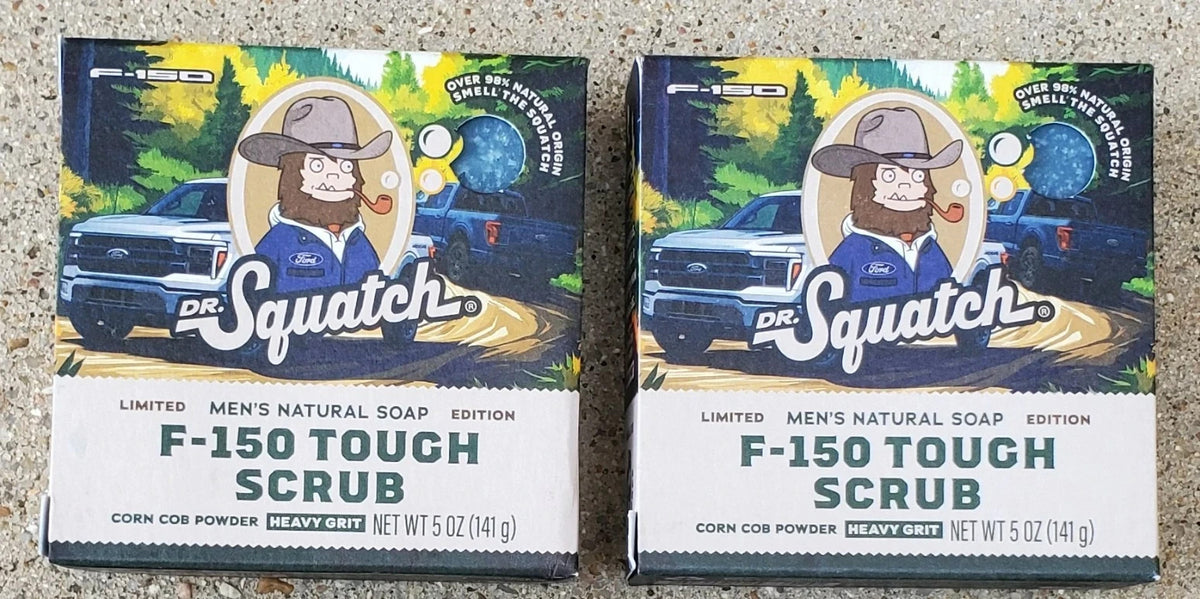 Dr. Squatch Heavy Grit F-150 Tough Scrub Soap - Limited Edition, 2 Bars