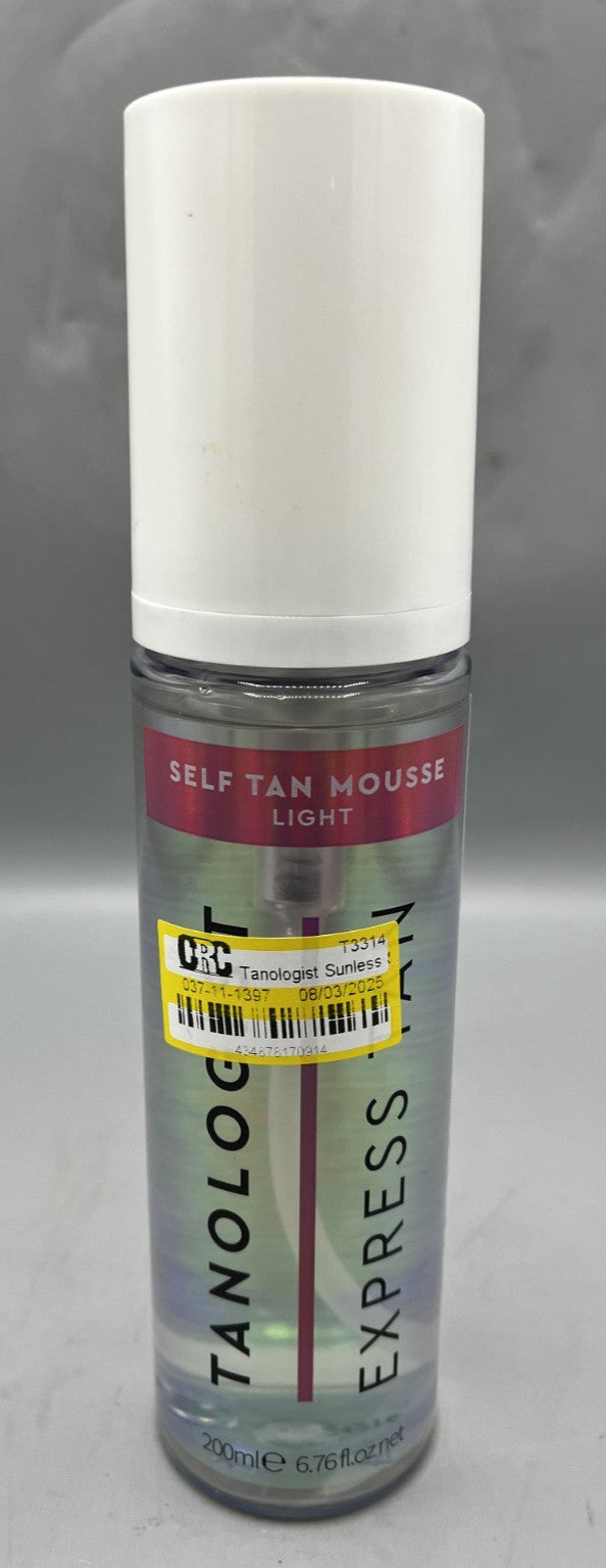 Self Tanner Mousse - Light Tan, Odorless, Transfer-Free, 6.76oz