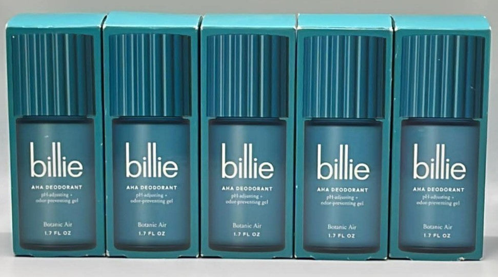 5-Pack Aluminum-Free AHA Deodorant Gel - Odor-Preventing, Botanic Air Scent, 1.7 FL OZ