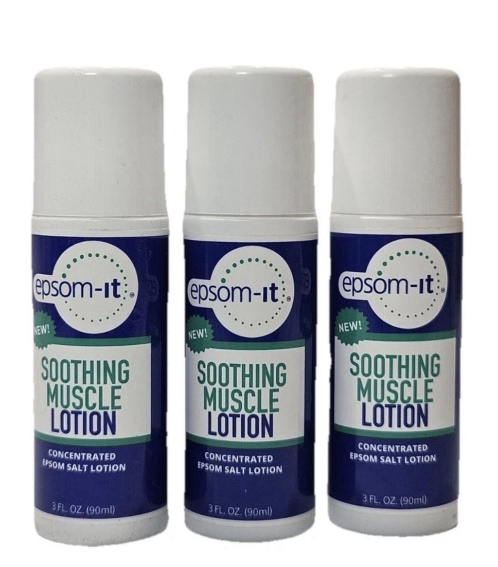 Epsom-It Soothing Muscle Relief Roll-On Lotion - 3 Pack, 3oz