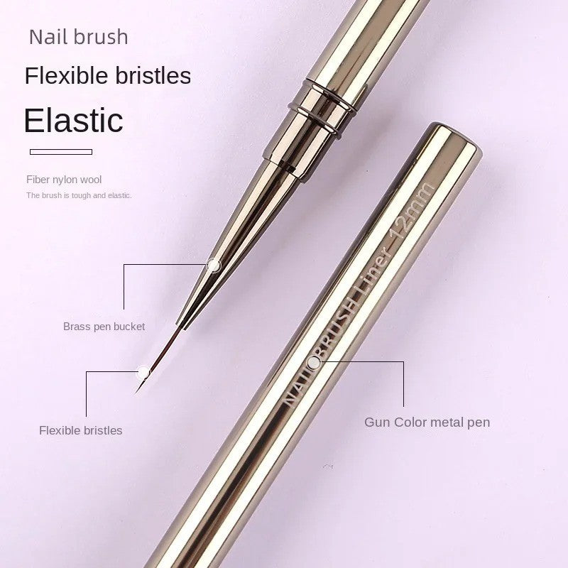 5pcs Nail Art Fine Line Striping Brushes for Detailing & Blending