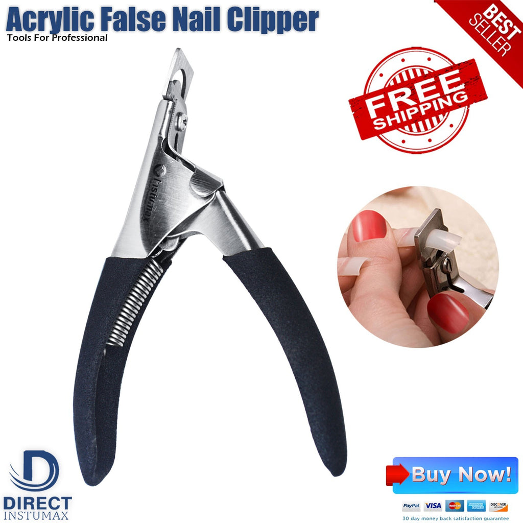 Acrylic Nail Clipper for False Nails, Manicure Cutter & Tip Trimmer