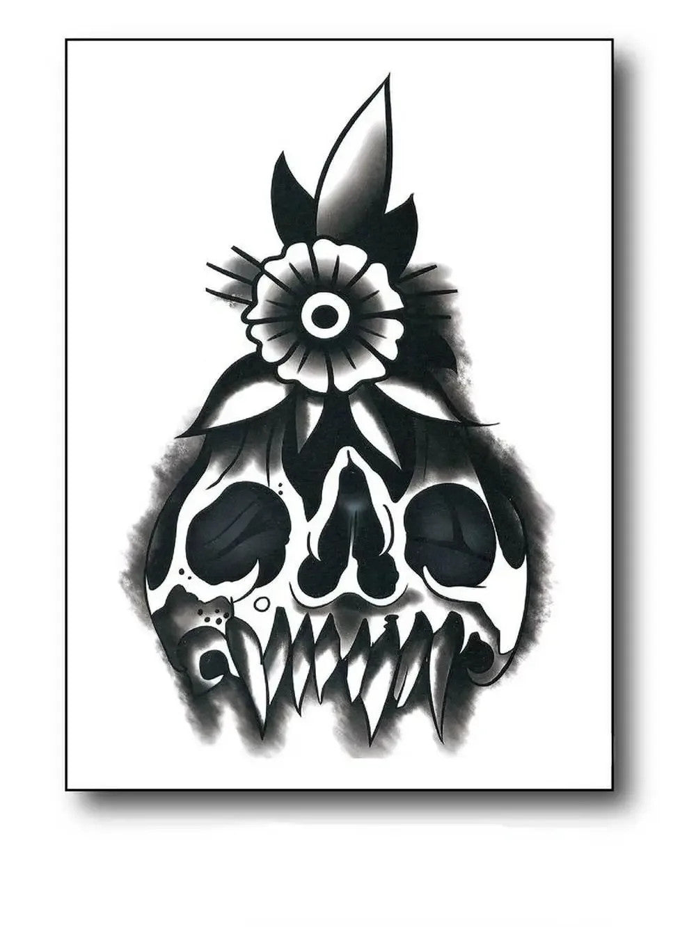 Rose Flower Hand Back Art Temporary Tattoo Sticker - Waterproof