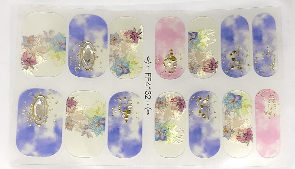 Color Gel Nail Polish Strips FF4132 - Easy Manicure Wraps