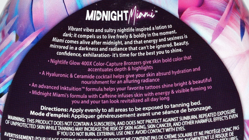 Dark Bronzer Tanning Lotion Midnight Miami 13.5oz - Glow & Hydrate