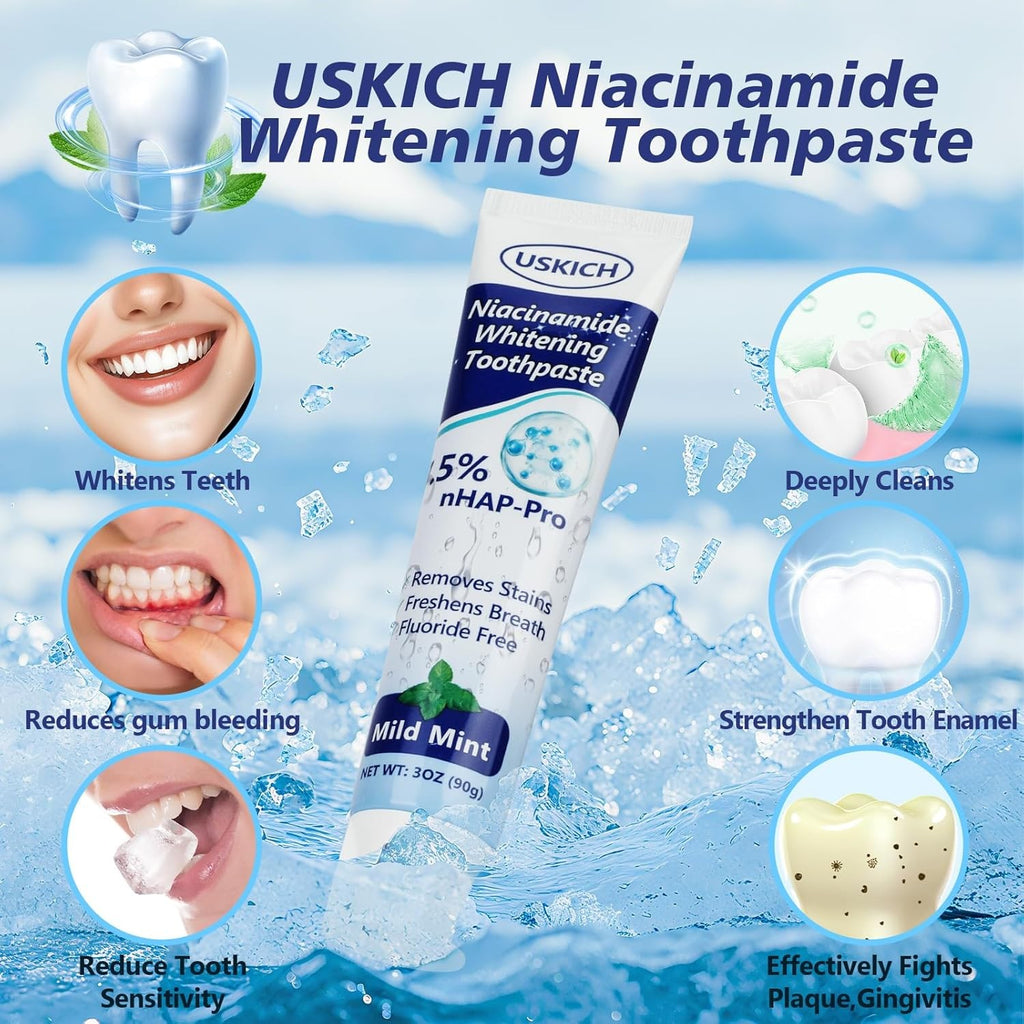 Nano-Hydroxyapatite Toothpaste 3 Pack - Whitening & Sensitive Care