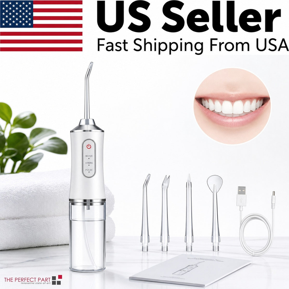 Cordless Water Flosser for Oral Hygiene - Deep Cleaning Tooth and Gum Care