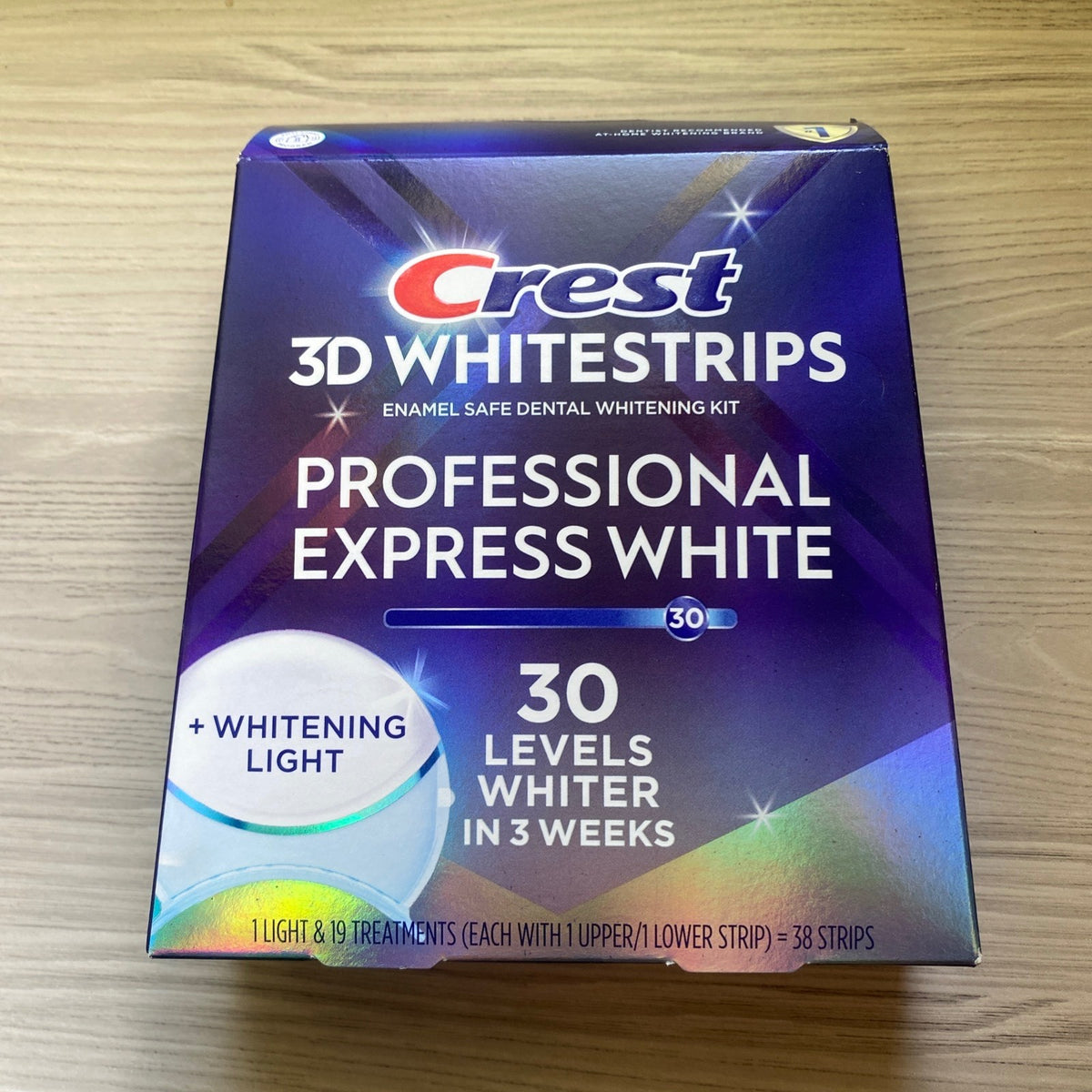 Crest 3D Whitestrips Express Strips with LED Light - 38 Strips
