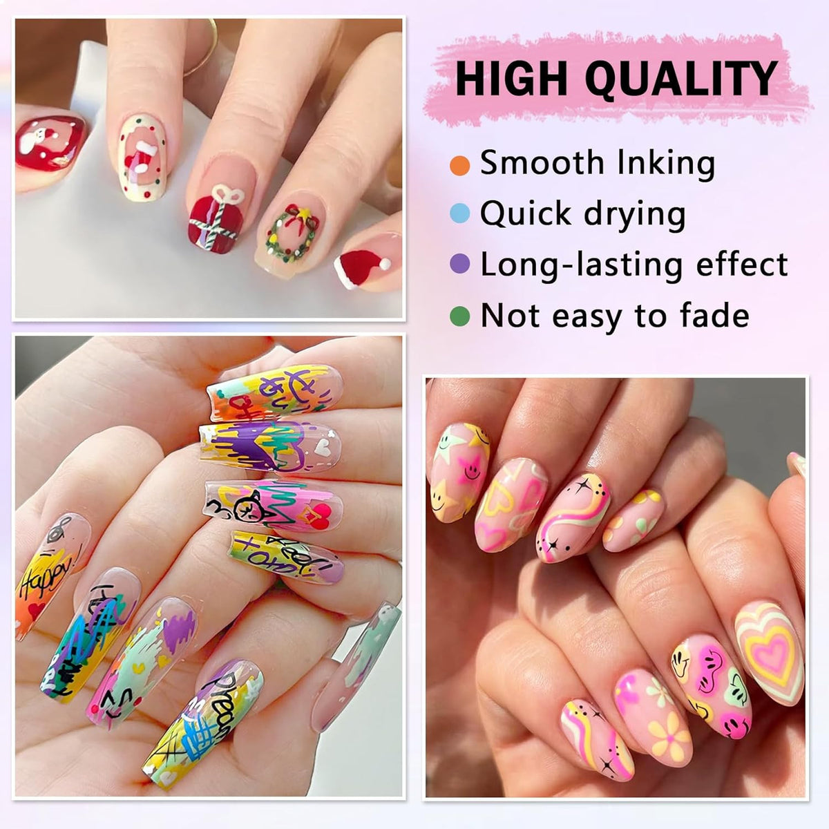 12 Colors Nail Art Pens Set for Creative Manicures and Designs