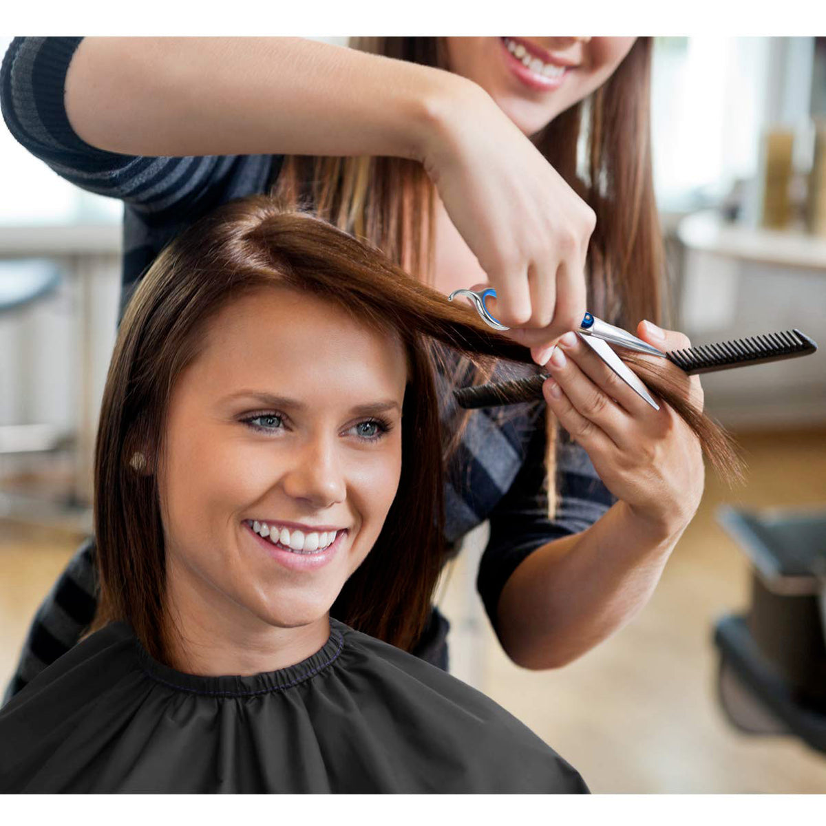 Professional Hair Cutting Shears Kit with Case & Accessories - Barber & Salon Use