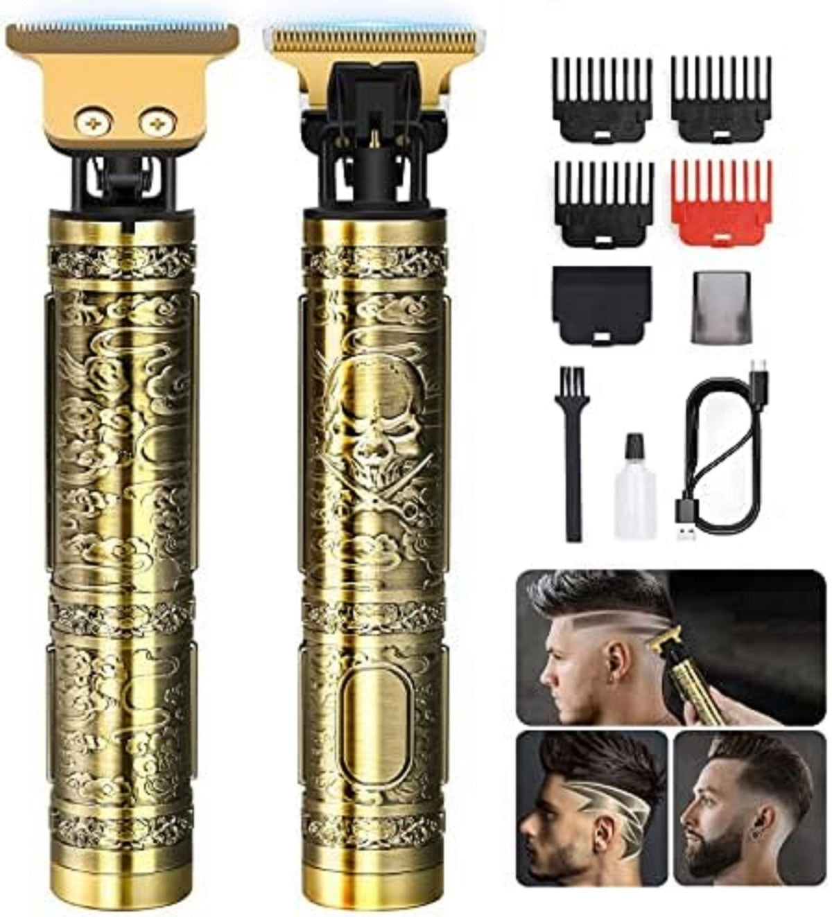Men's Hair Trimmer Beard Clipper with Adjustable Guide Combs