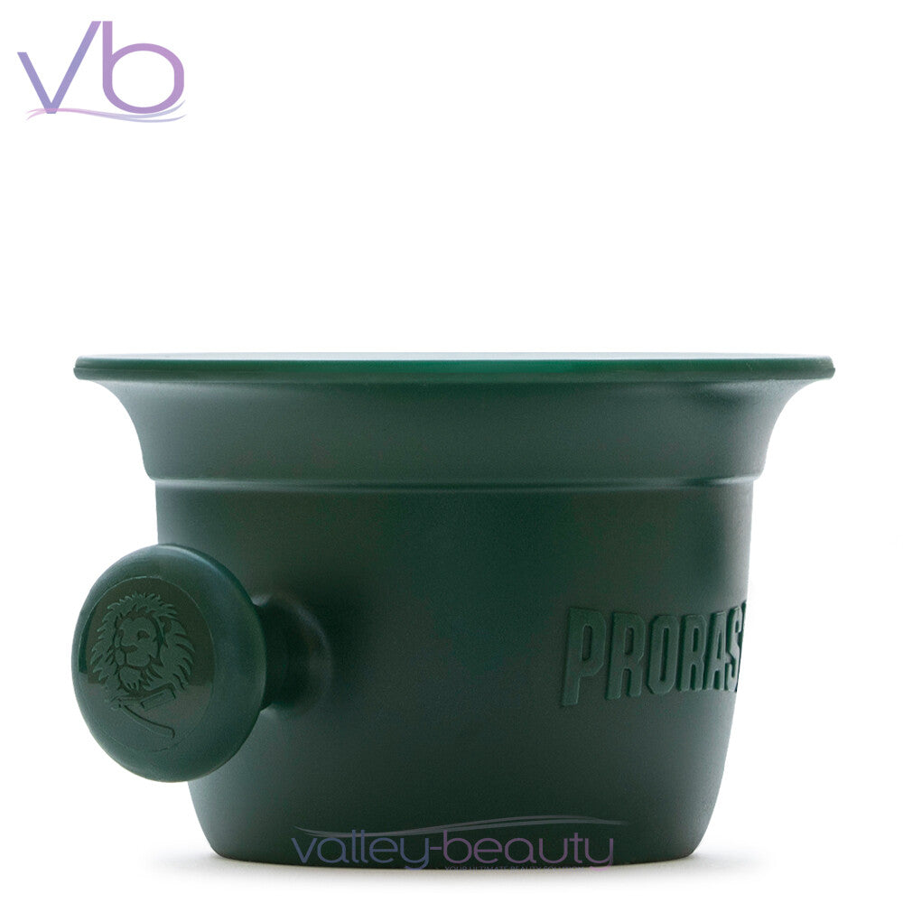 Heavy Duty Shaving Mug for Barbers - Green Plastic Bowl with Handle
