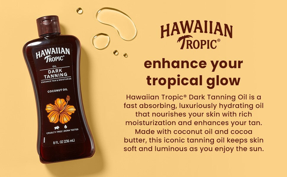 Dark Tanning Coconut Oil 8oz Pack of 3 - Moisturizing Sun Oil