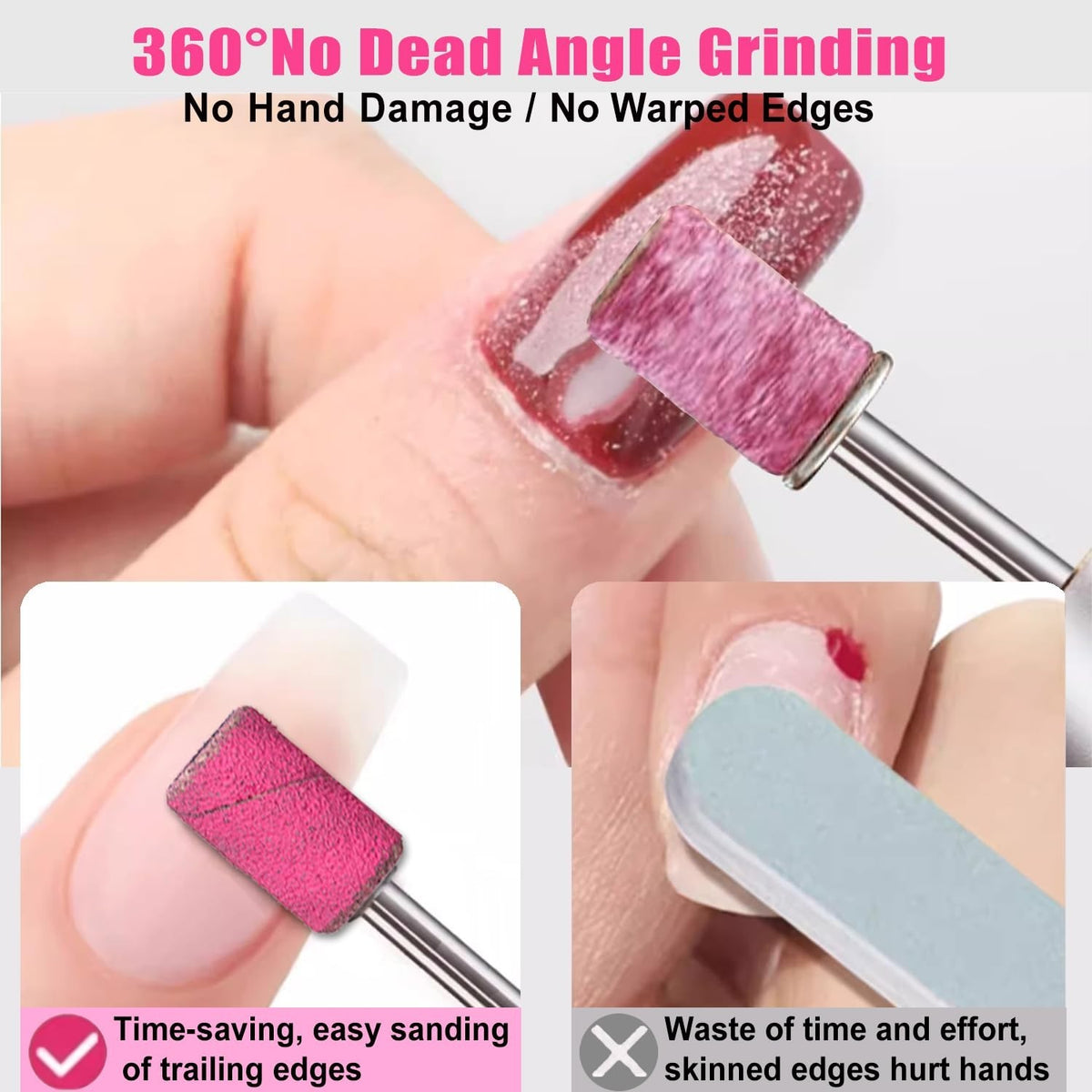 135 Pcs Nail Drill Bits Sanding Bands Set for Manicure & Pedicure