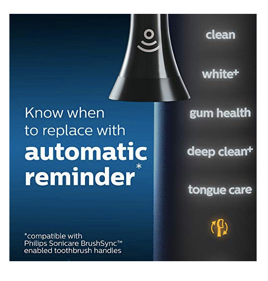 Philips Sonicare G3 Premium Gum Care Replacement Brush Heads - Black, 4 Pack