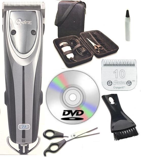 Professional Dog Grooming Clippers with #10 Blade, Case & DVD