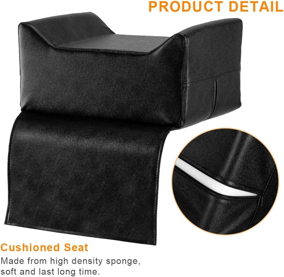 Kids Haircut Booster Seat Cushion for Barber Chairs Black, Safe & Wipeable