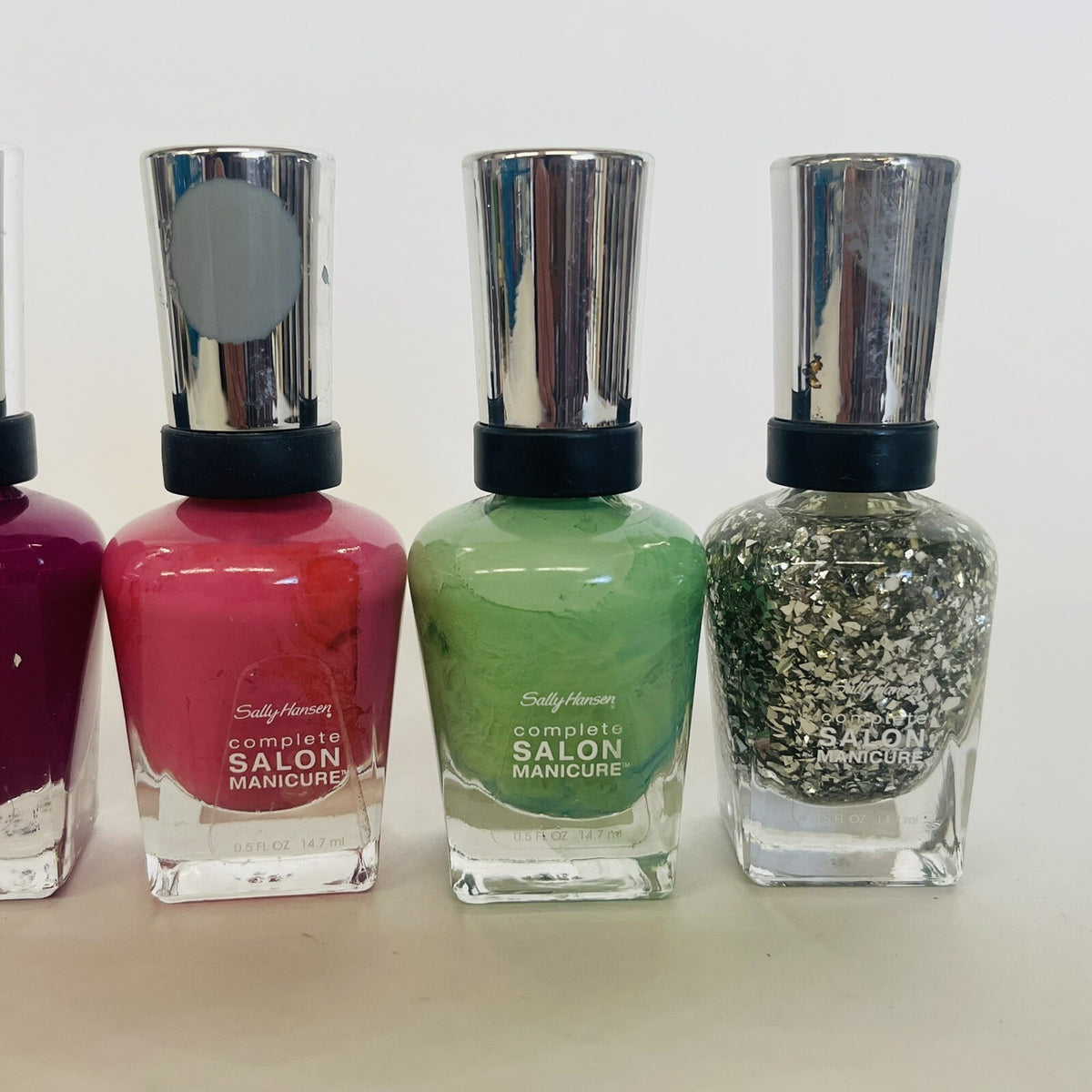 Set of 6 Glitter Nail Polish Colors - Complete Salon Manicure