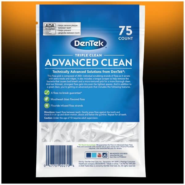 Dental Floss Picks with Mouthwash Flavor & Fluoride - 900 Count Pack