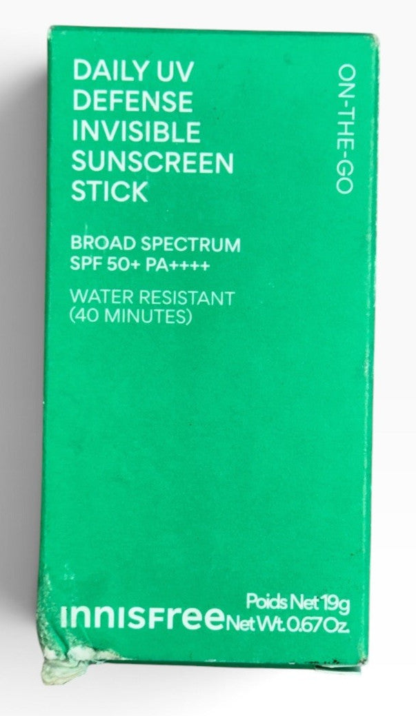 Innisfree Daily UV Invisible Sunscreen Stick SPF 50+ PA++++ 19g - Korean Sun Protection