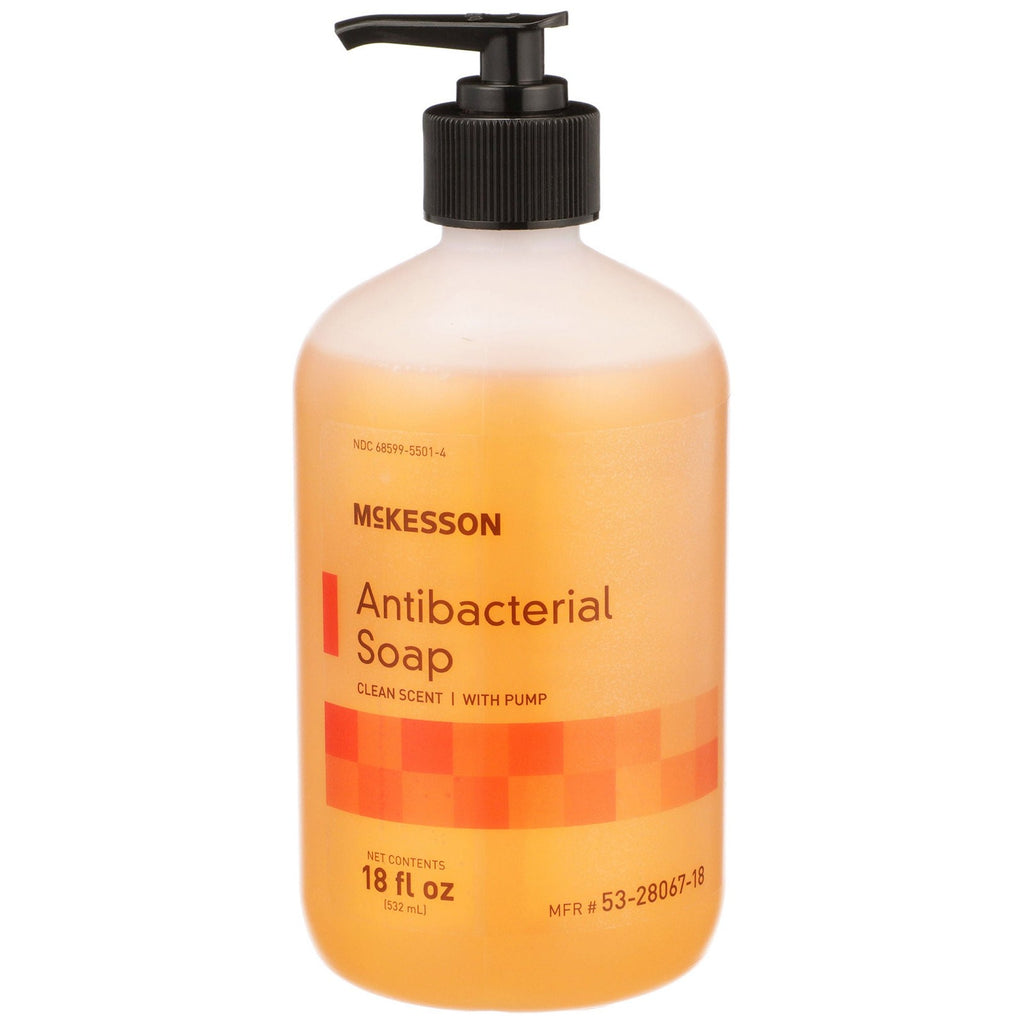 Liquid Antibacterial Hand Soap - Scented, 18 oz Pump Bottle, Moisturizing