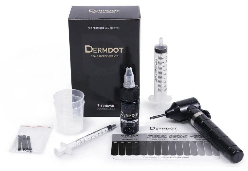 SMP Scalp Pigment Kit - Black Color for Hair Tattooing (DermDot)