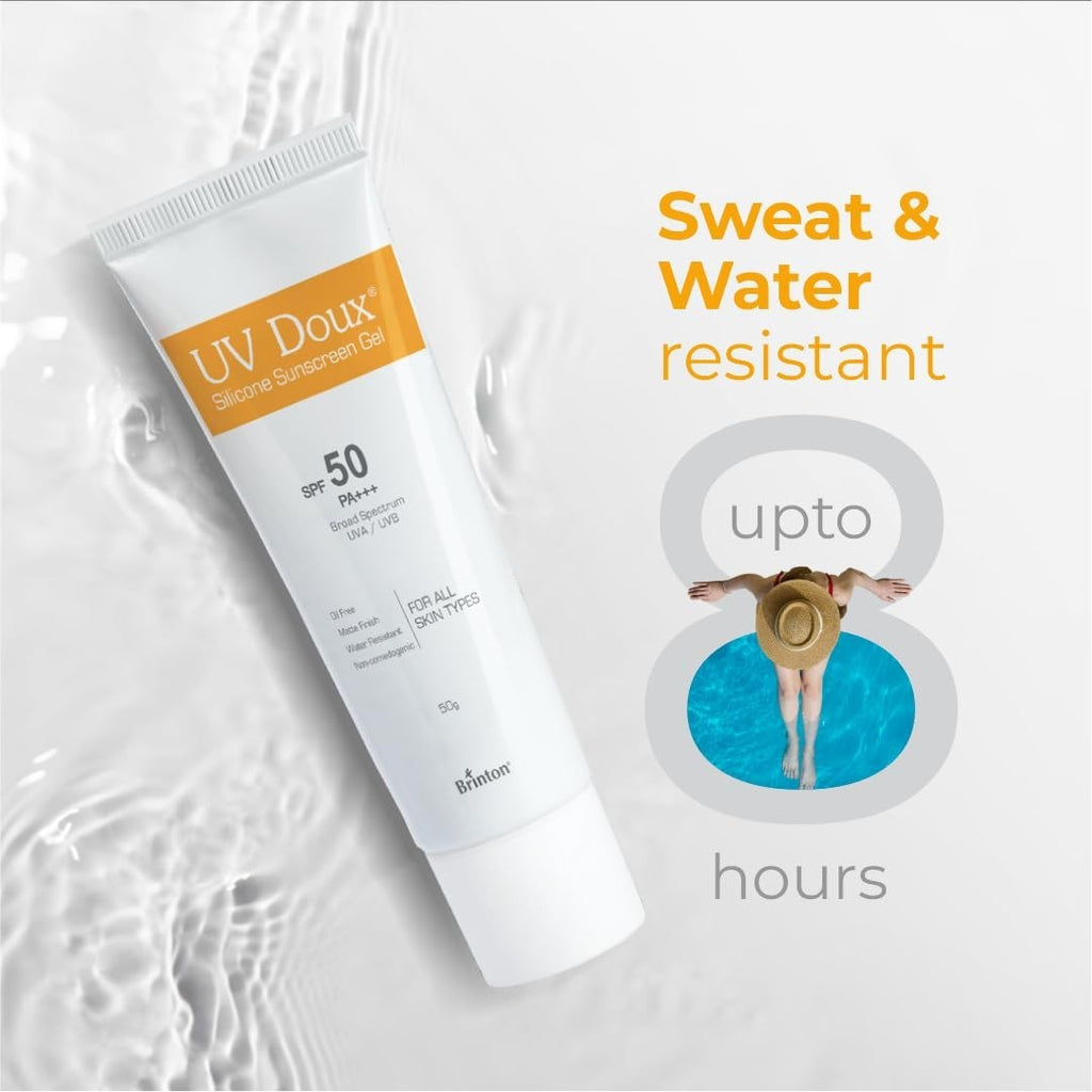 Broad Spectrum SPF 50 Sunscreen Gel for Face & Body - Water & Sweat Resistant