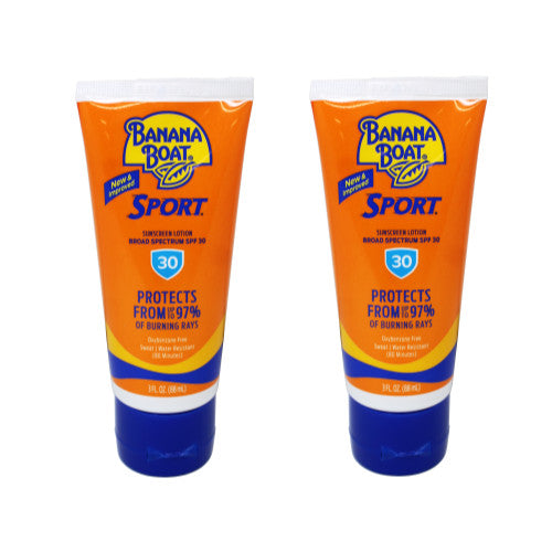 SPF 30 Sunscreen Lotion Travel Size 3oz - 2 Pack for Active Skin Protection