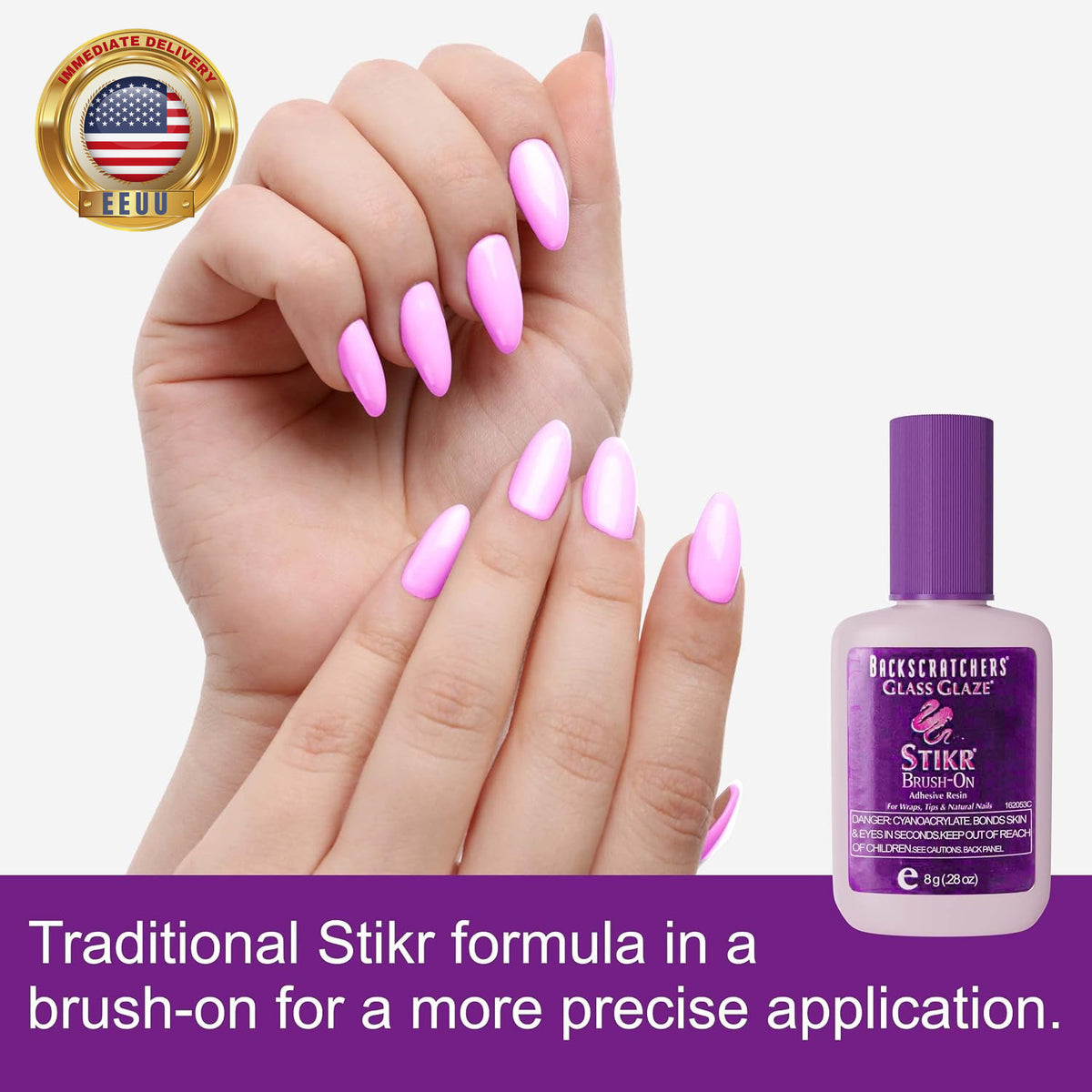 Strong Adhesive Resin for Nail Wraps & Extensions - 8G Nail Glue