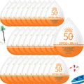 Travel Size SPF 50+ Sunscreen Pack - 30 Mini Single-Use Face & Body Sunscreens