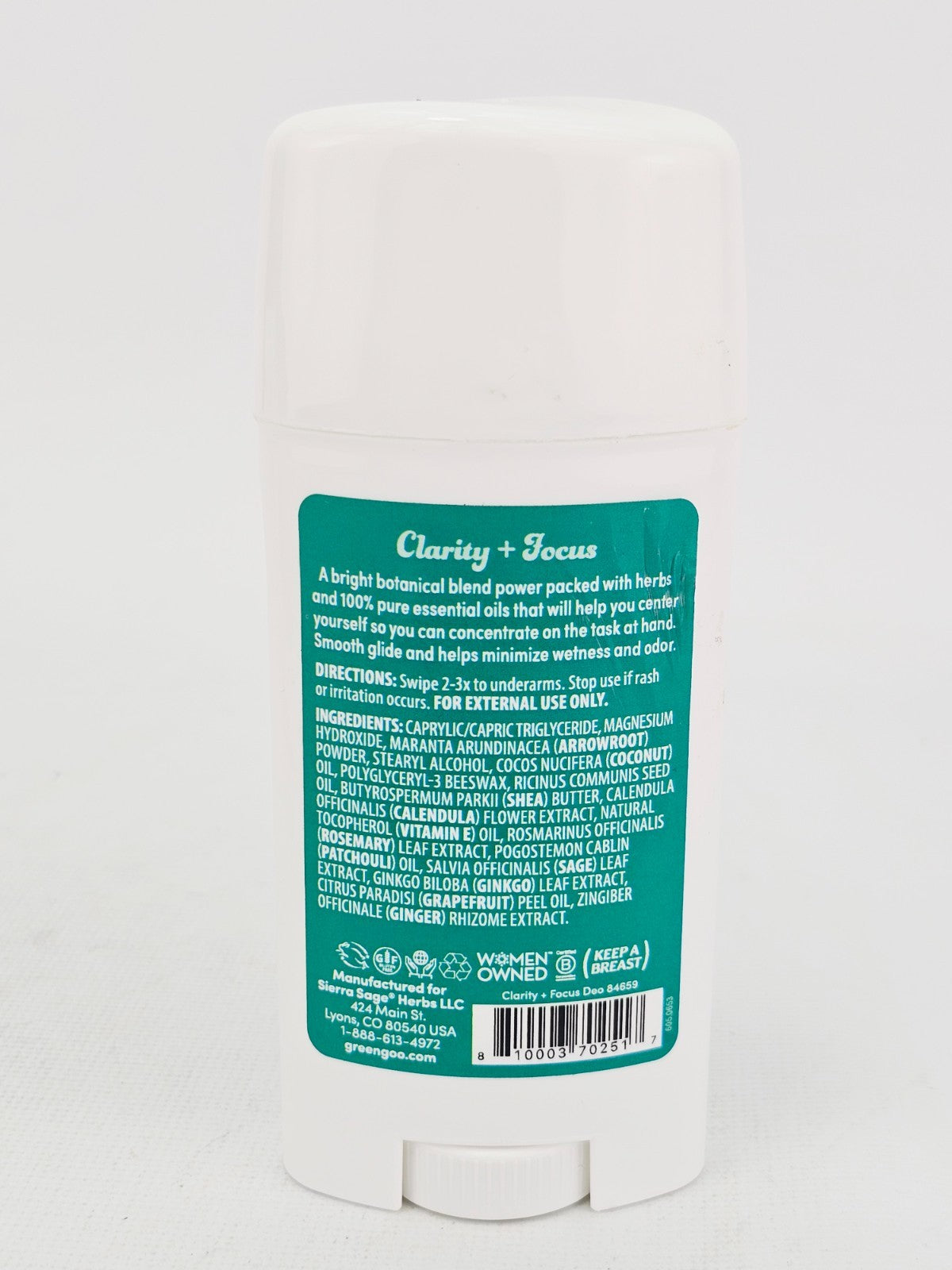 Herbal Deodorant Set - Rosemary & Ginkgo, 2.25 oz, Pack of 2