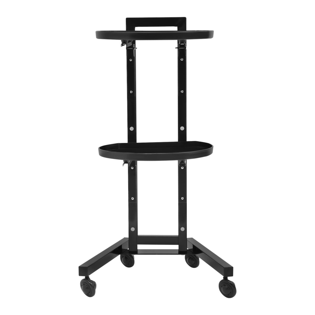 Movable Adjustable Salon Trolley Station with 2 Tiers and Wheels for Hairdressing Tools