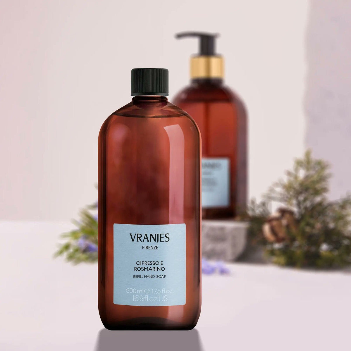 Liquid Hand Soap Cypress & Rosemary – 410 ml, Enriched with Shea Butter — Made in Italy
