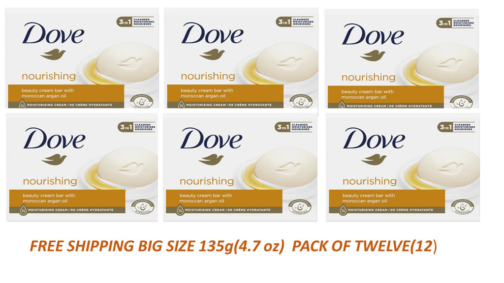 12 Pack Nourishing Moisturizing Bar Soaps with Moroccan Argan Oil - 4.7 oz