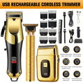 Cordless Professional Hair Clippers & Beard Trimmer Set for Men