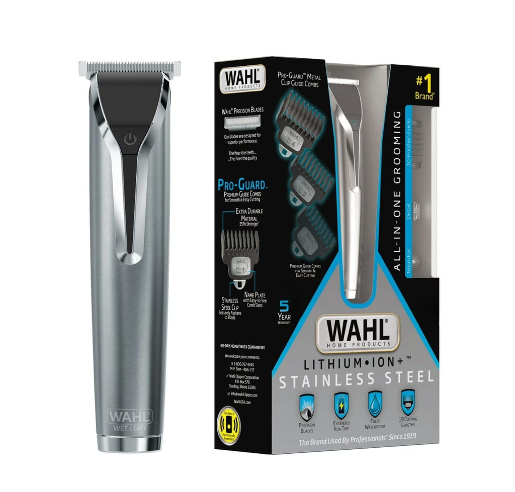 Hair Clipper Kit with Stainless Steel Blades and Multiple Attachments - Rechargeable Corded & Cordless