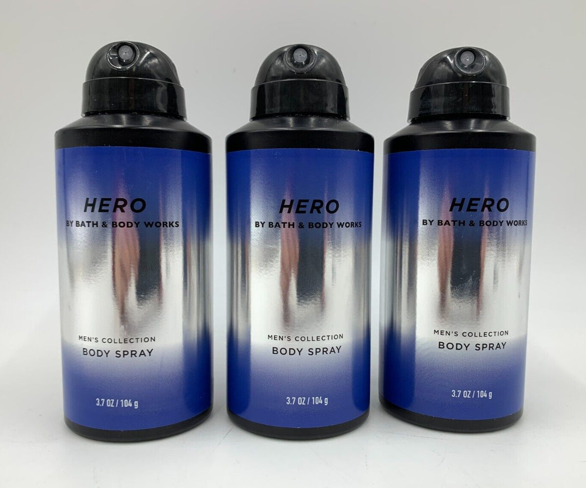 Bath & Body Works Men's Hero Body Deodorizing Spray Full Size Set