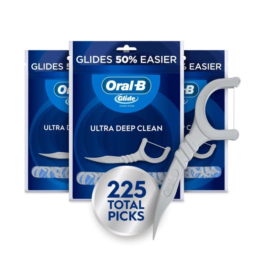 Dental Floss Picks Ultra Deep Clean, Removes Food & Plaque, Pack of 3