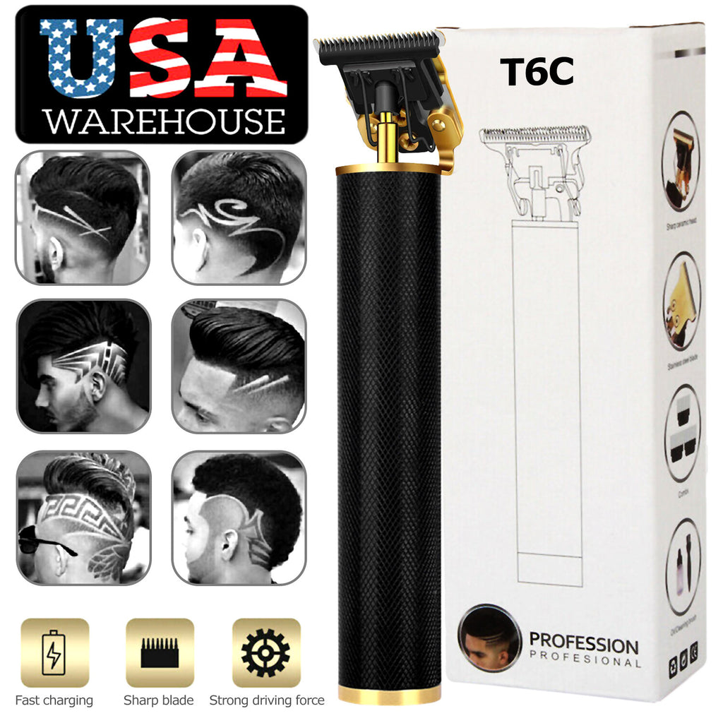 Cordless Hair Clipper Trimmer with T-Blade, 4 Guard Sizes, Waterproof