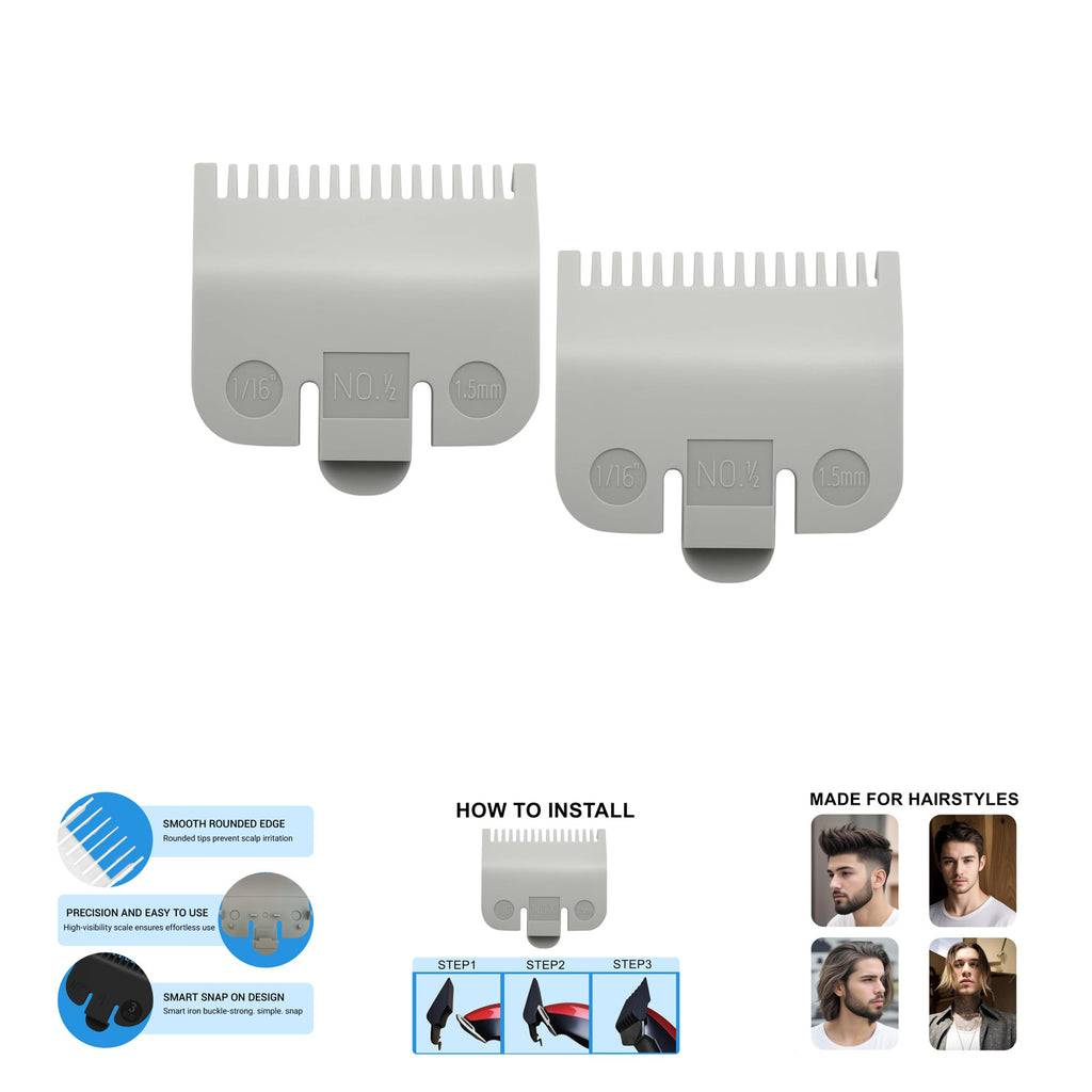 Hair Clipper Guard Set 1.5mm 1/16 Inch for Wahl Clippers 2 Pack