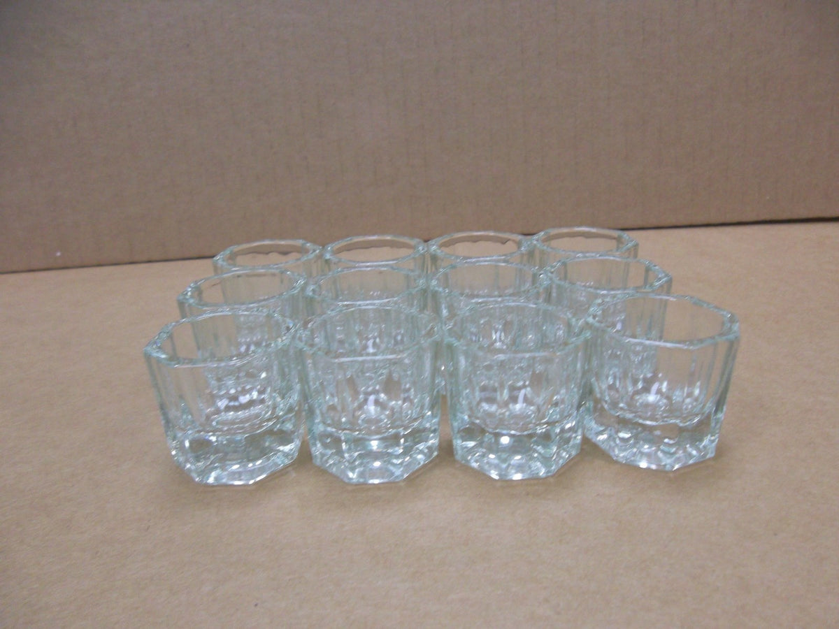 Glass Dappen Dish for Dental Use - 24-Pack Liquid Container, Acetone, Acrylic