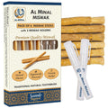 Natural Miswak Teeth Cleaning Sticks with Holders - Pack of 6