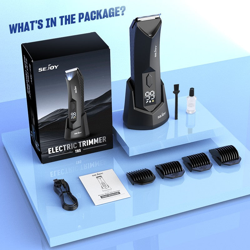 Cordless Electric Body Hair Trimmer for Men - Rechargeable Shaving Razor