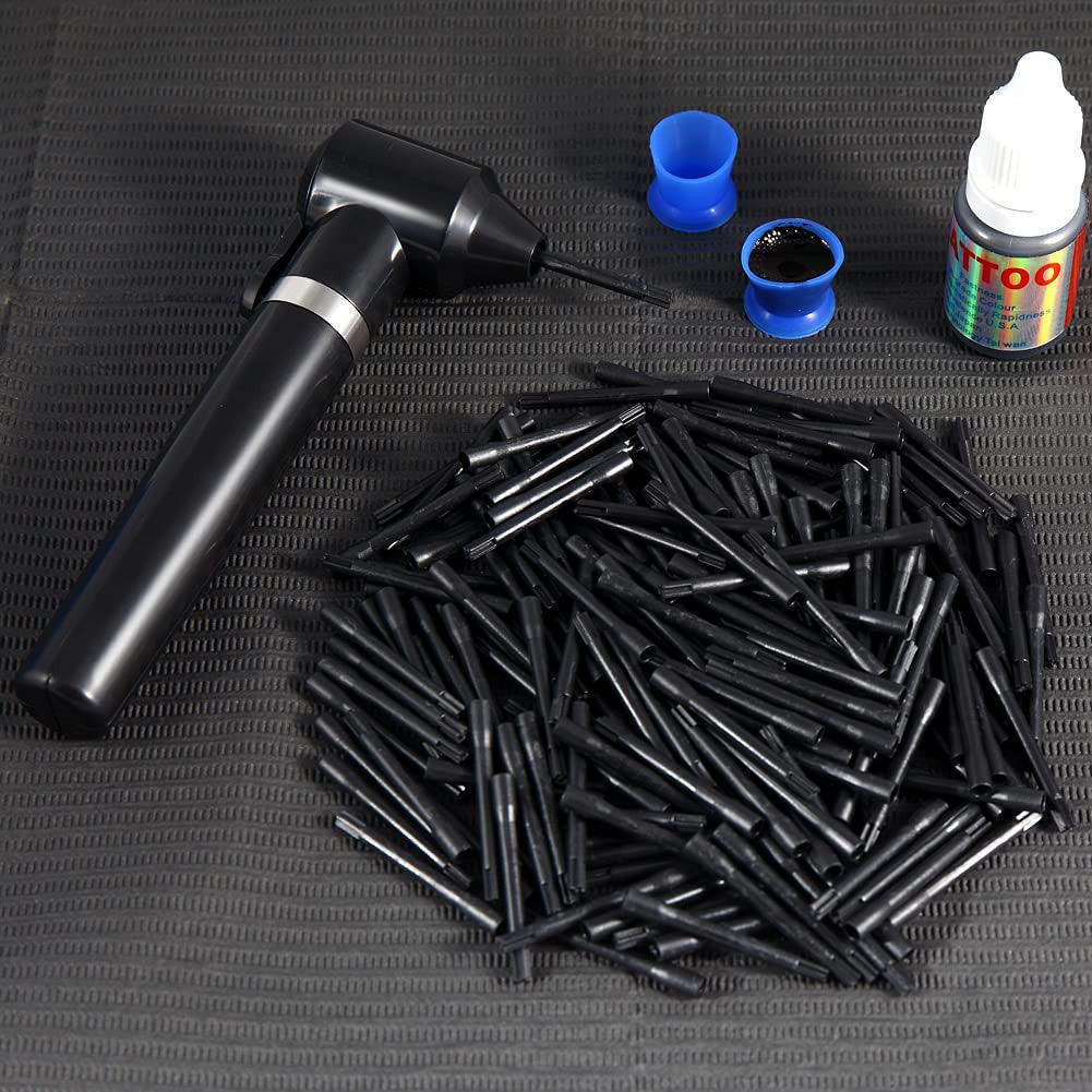Tattoo Ink Mixer with 100 Mixing Sticks – Eyebrow Color Agitator Machine