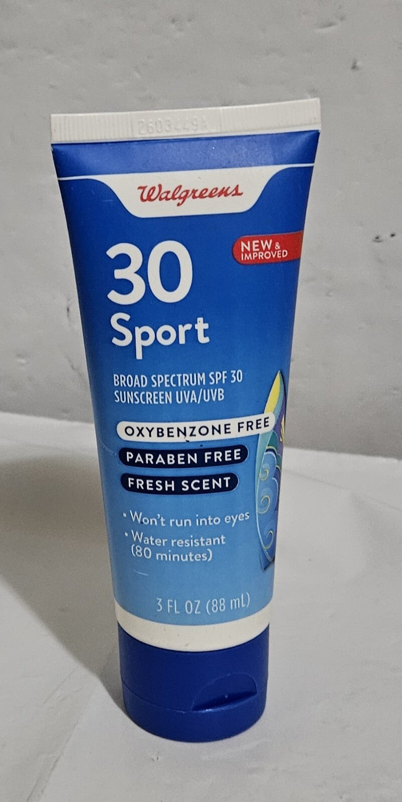 Sport Sunscreen SPF 30 - 3 oz Waterproof Sun Protection for Outdoor Activities
