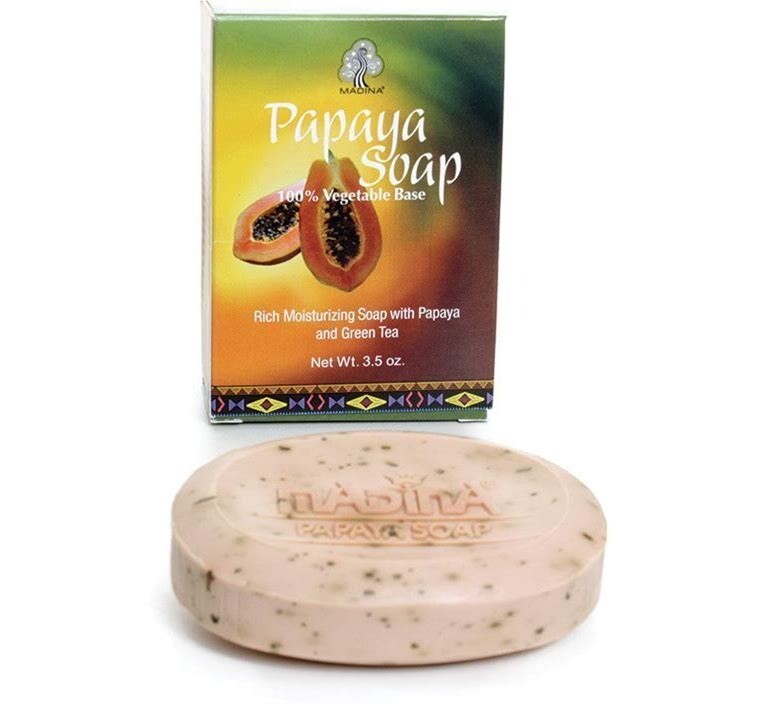 6-Pack Papaya and Green Tea Bar Soap - Nourishing Skin Exfoliation