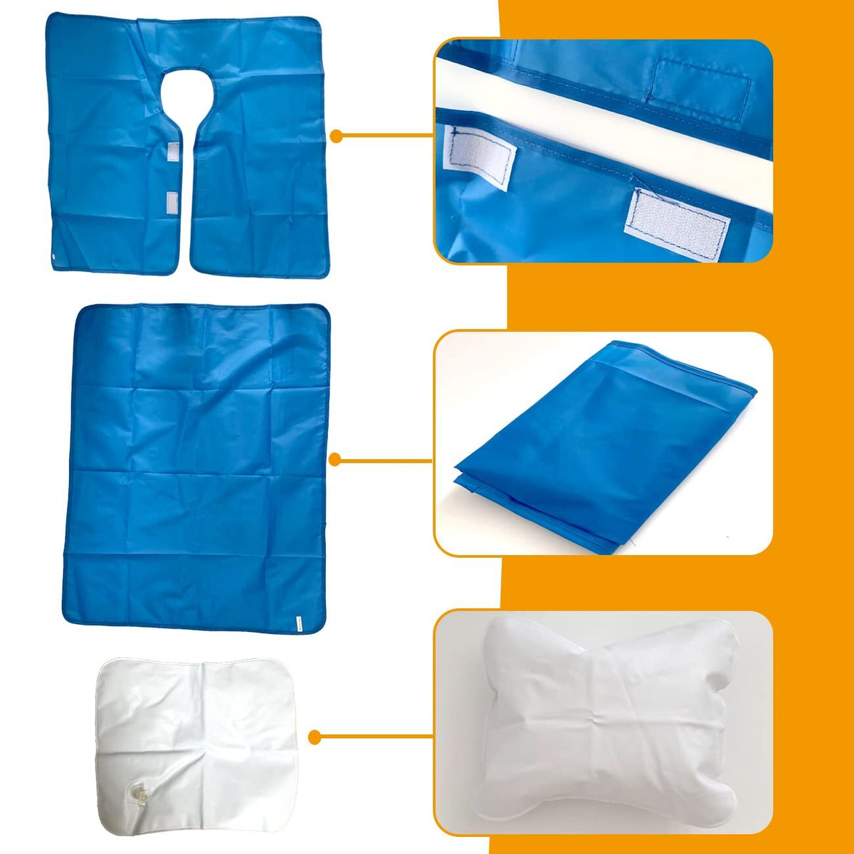 Inflatable Bedside Shampoo Basin with Shower System for Bedridden & Elderly Care